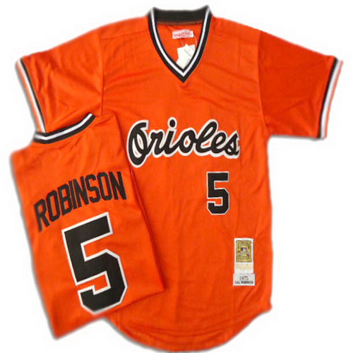 Baltimore Orioles State of Arkansas Brooks Robinson Throwback 5 Orange M&N MLB Jersey
